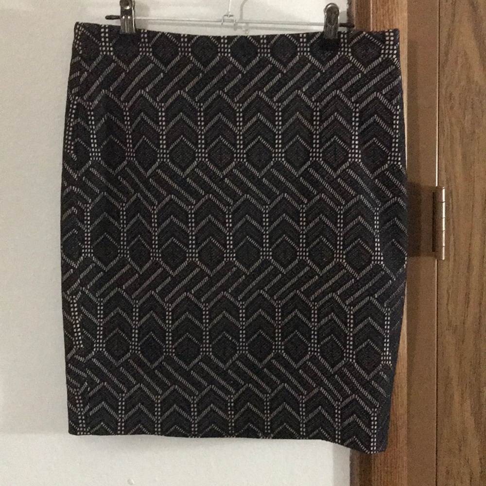 Ann Taylor | Black Eyelash Lace Pencil Skirt